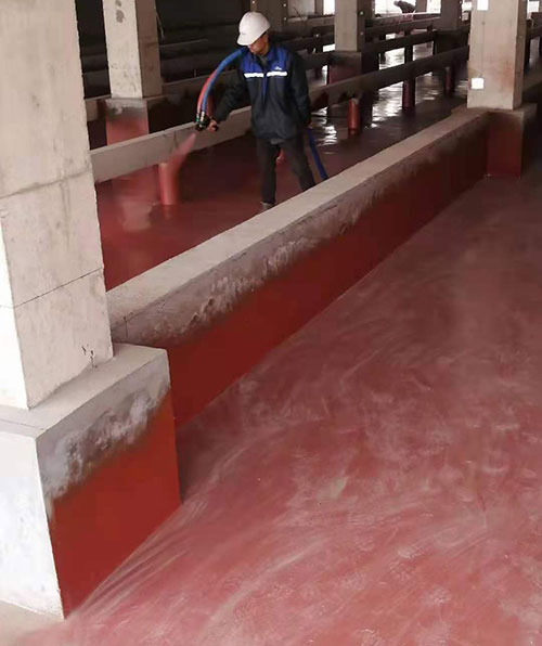 猪舍养殖场地坪聚脲喷防水耐磨喷涂案例